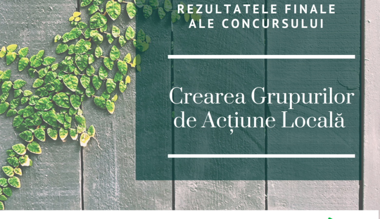 Rezultatele finale ale apelului „Inițiative de Creare a Grupurilor de Acţiune Locală”