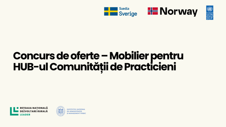 Concurs de oferte – Mobilier pentru HUB-ul Comunității de Practicieni