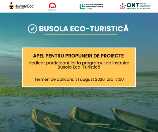 Lansarea apelului pentru propuneri de proiecte dedicat participanților la programul de instruire Busola Eco-Turistică 2026